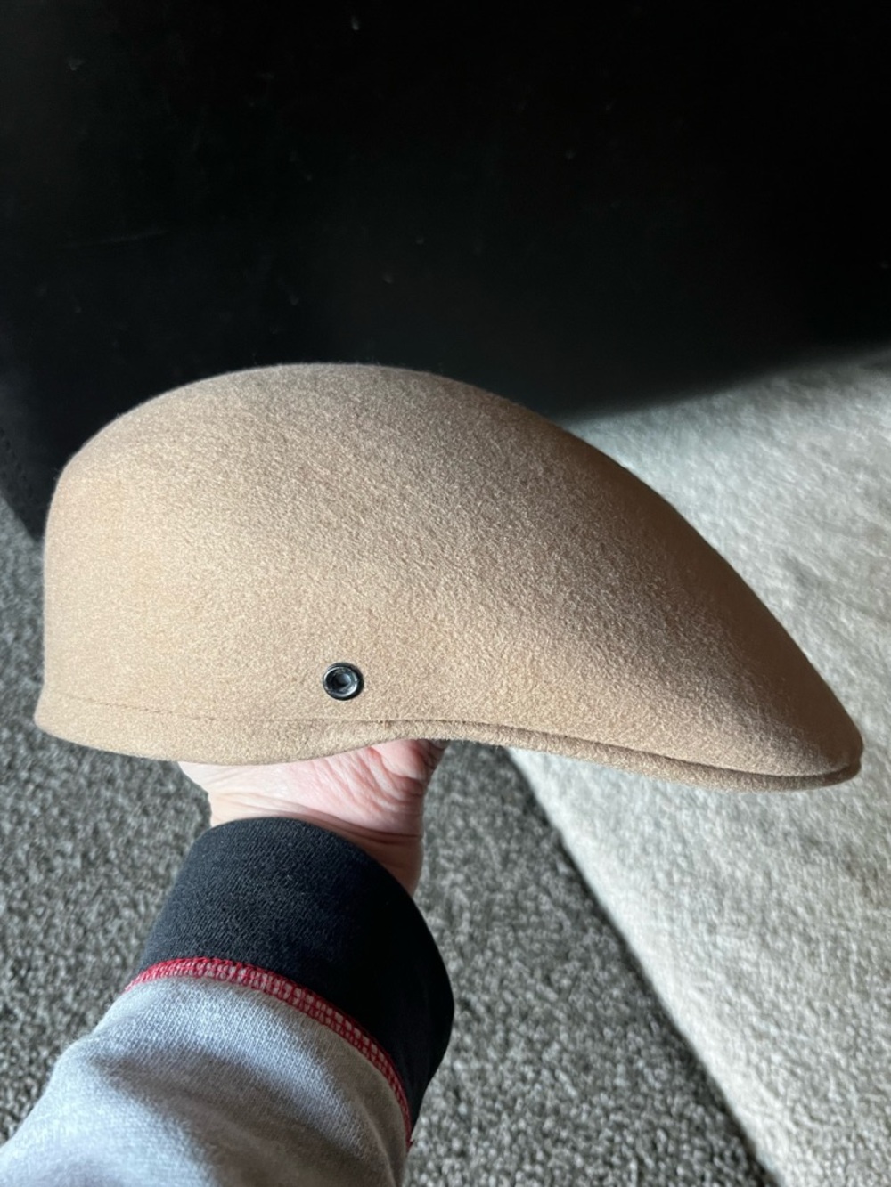 Gray Dobbs Molded Cabbie Newsboy Cap/Hat - M